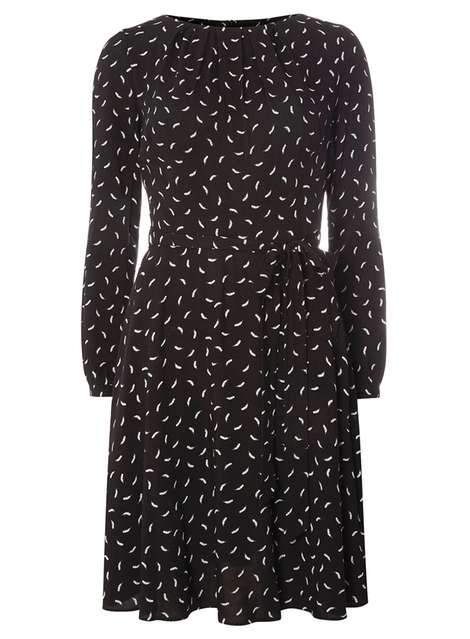 **Billie And Blossom Black Feather Dress